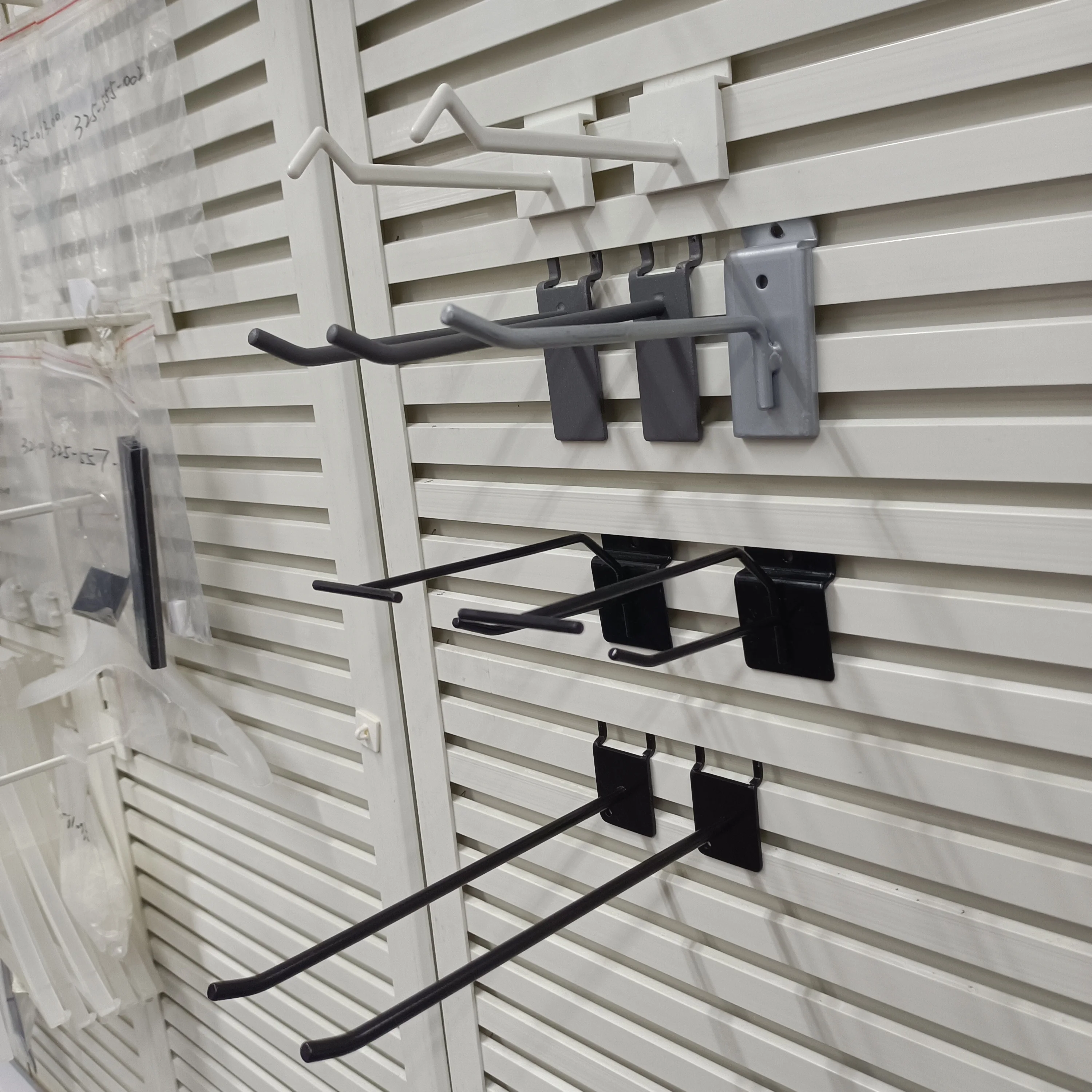 Factory Direct RetailStore Metal Steel Slatwall Panel Security Hanging Display Pegboard Hooks