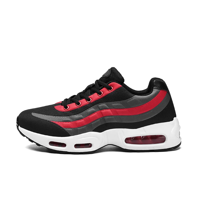 

Wholesale best design MAX 95 full palm air cushion couple reenlipped men women sneaker fashion daddy shoes, Black red, white blue, white red, black purple, white yellow,