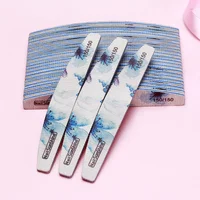 

150/150 Grit Nail File Chinese Style Printing Flower Nail Art Tools File Durable 80,100,150,180,240,320 Grit Nail File