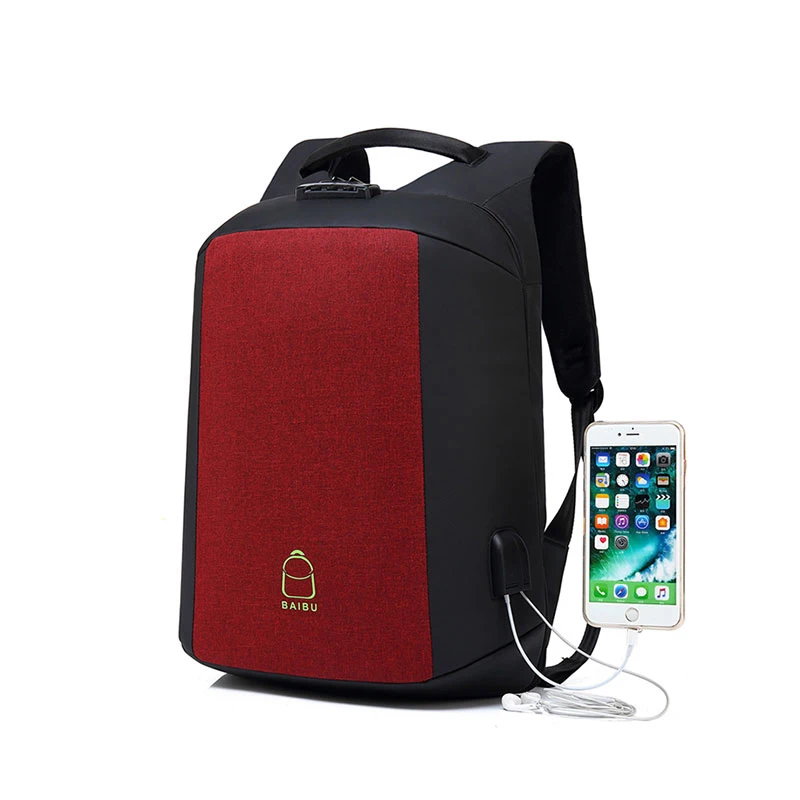 

Y0109 Wholesale Antitheft USB Bagpack Polyester Nylon Travel laptop Backpacks Bag