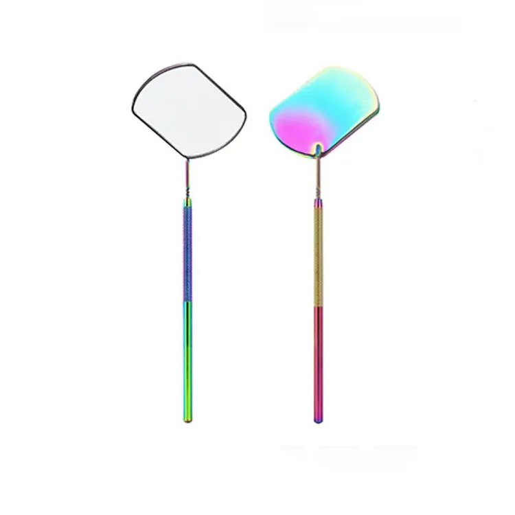 

Stainless Steel Eyelash Extension Dental Mirror Tools Makeup Mirror For Checking Eyelash, Sky blue,silver,blue,gold,black,pink