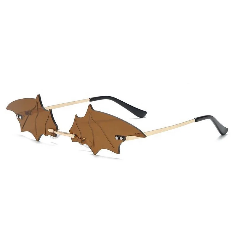 

Hot Sale Eyewear Fashionable Metal Frameless Women Sunglasses 2020 Bats Glasses, Custom colors