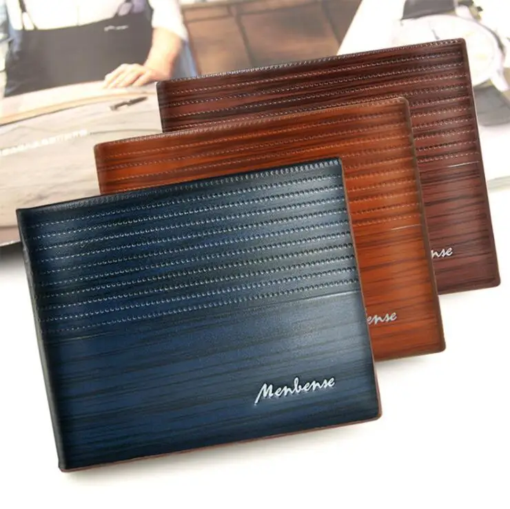

Wholesale Man Purse Custom Wallet New Design ID Card Leather Wallet For Men, 3 colors