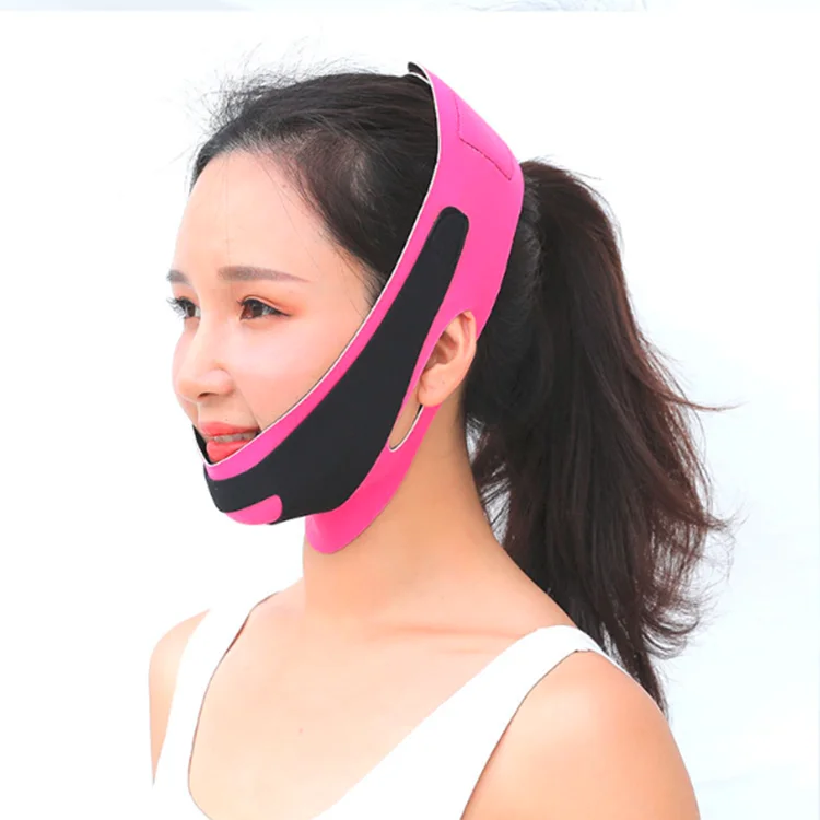 

Face Slim V-Line Lift Up Belt Women Slimming Chin Cheek Slim Lift Up V Face Line Belt Anti Wrinkle Strap Band Facial Beauty Belt, Black/red/blue/green/purple