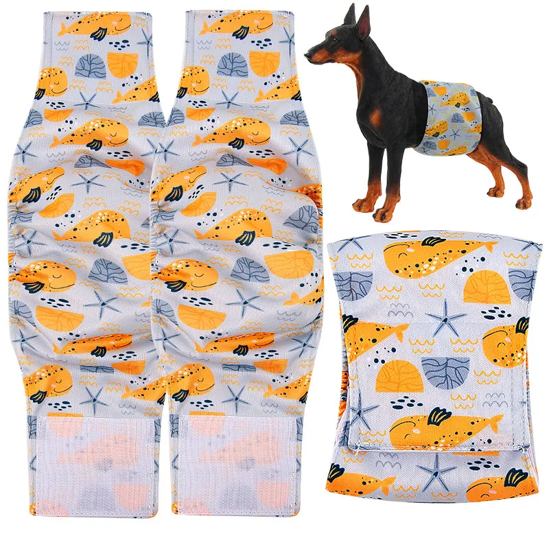 

COLLABOR Yiwu 100%TPU Retail Reusable Puppy Diaper Washable Dog Diaper for Male Dog Wrap, Solid, print, digital print