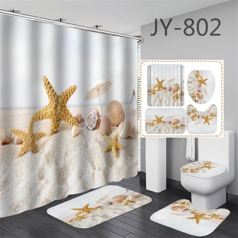 

i@home mildew resistant wholesale sea shell beach kids shower curtain