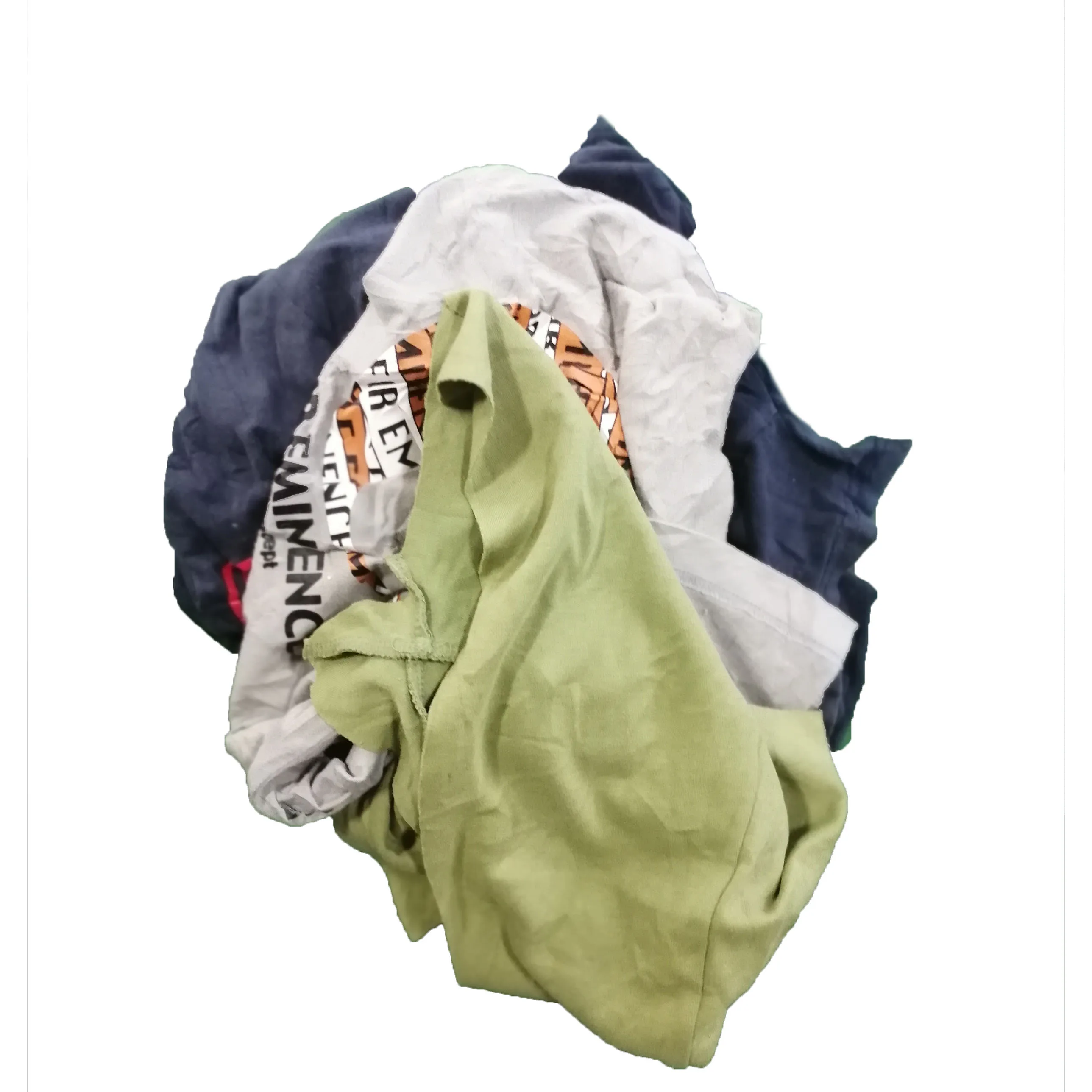 
Industrial use cleaning wiping fabric rags 35cm 55cm t shirt mixed color 100% cotton rags  (62320003828)
