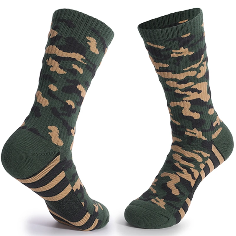

Thick Cushion Combed Cotton Colorful Athletic Sock Chaussette De Army Green Rugby Camouflage Men Softball Baseball Socks, Black, green,red,army green, white