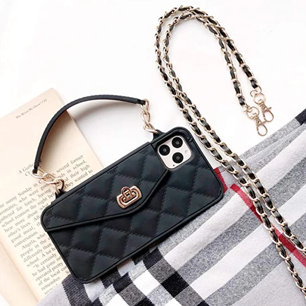 

Luxury Fashion Purse crossbody cell phone cover for iphone 11 11 pro max crossbody phone case, 10 colors
