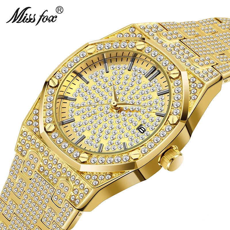 

MissFox V294 Women Quartz watch Diamond Bussiness Ladies Wristwatch Stainless Steel ladies watches women