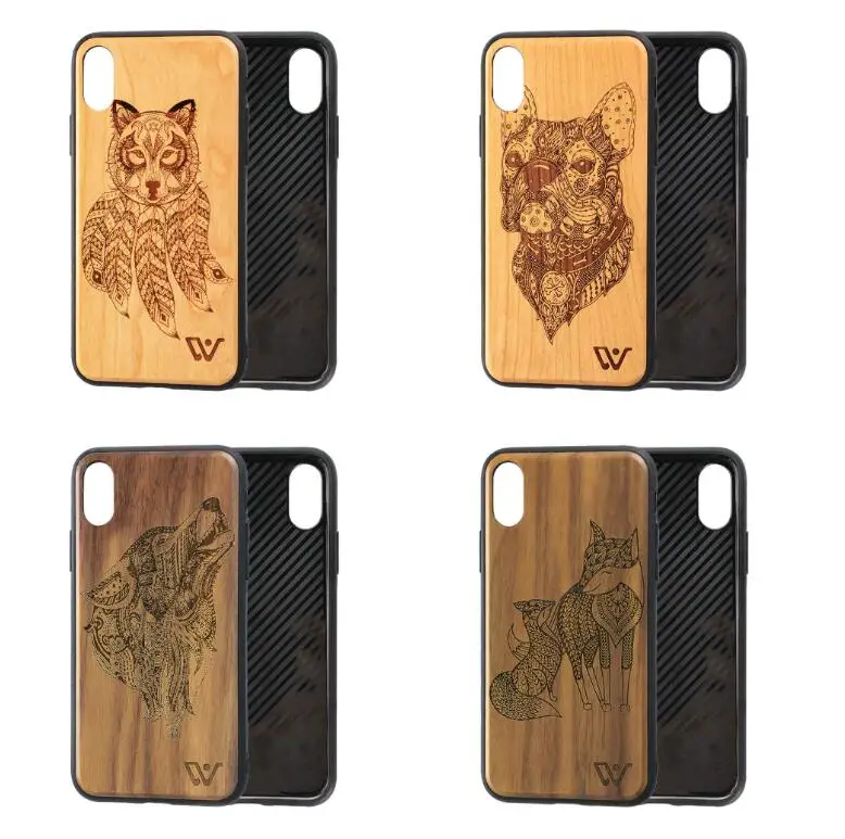 

Multiple Designs Solid Genuine Bamboo Wooden Back Cover Wood Case Engraving Phone Case For iPhone 11 Pro Max, Customized