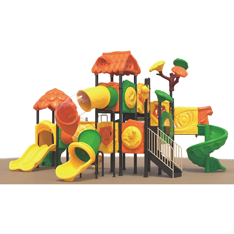 

Tree Kindergarten big playground for amusement park plastic slide on sale, As your need