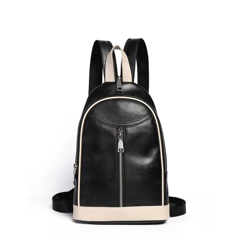 

Custom Black Waterproof Waist Bag Fashion Fanny Pack Leather Men Chest Bag Single Shoulder Bag
