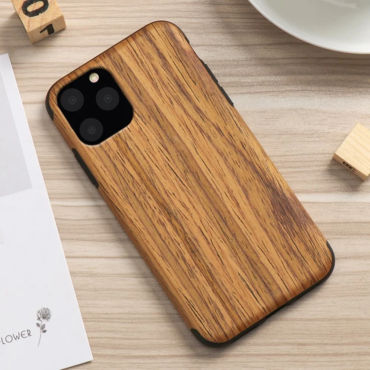 OTAO OEM Custom Design Wood Grain Mobile Phone Cover For iphone 11 Pro MAX XS XR X 7 8 Plus TPU Soft Phone Case Carcasa Celular