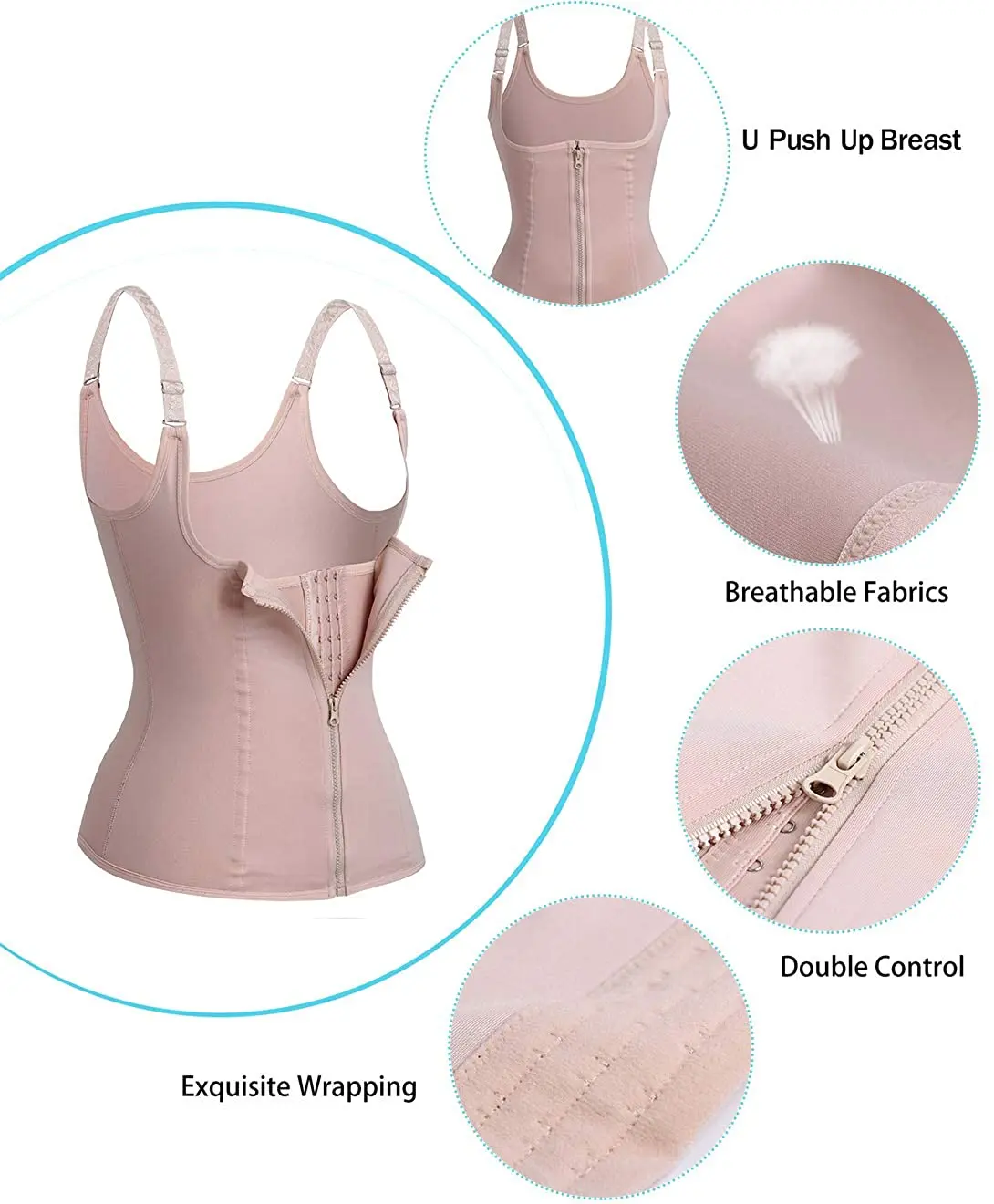 
popular wholesale firm slimming weight loss body shaper 100% natural latex waist trainer for women 