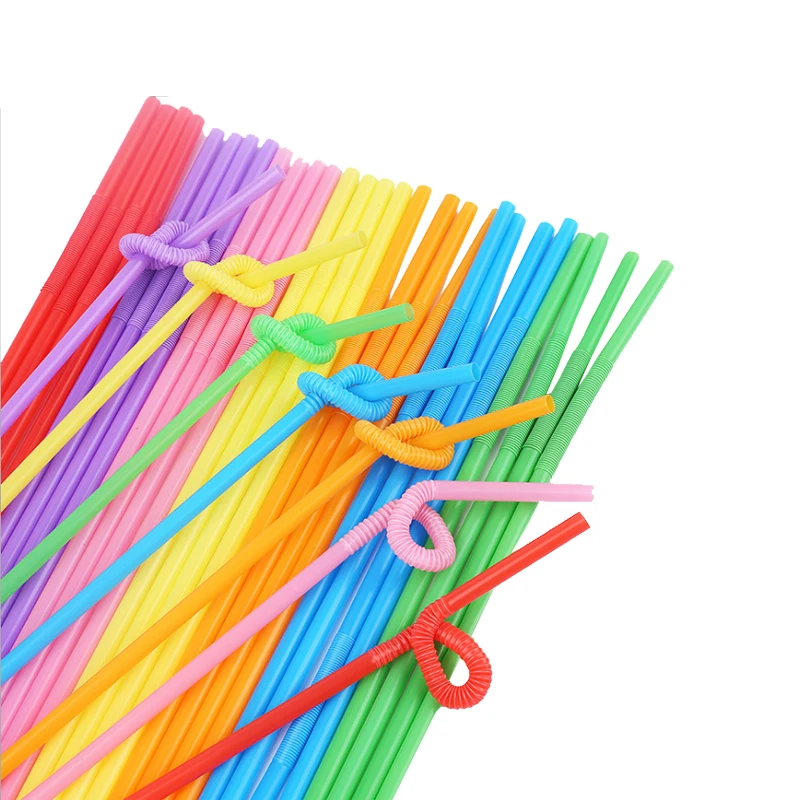 

ECO Friendly biodegradable plastic DIY Art Bending Drinking compostable PLA Straw, Customized color