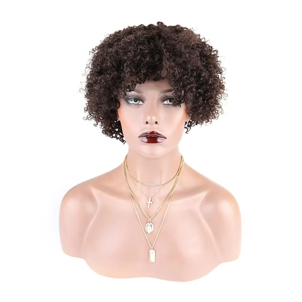 

factory price Short Wigs For Black Women afro kinky curly human hair brazilian