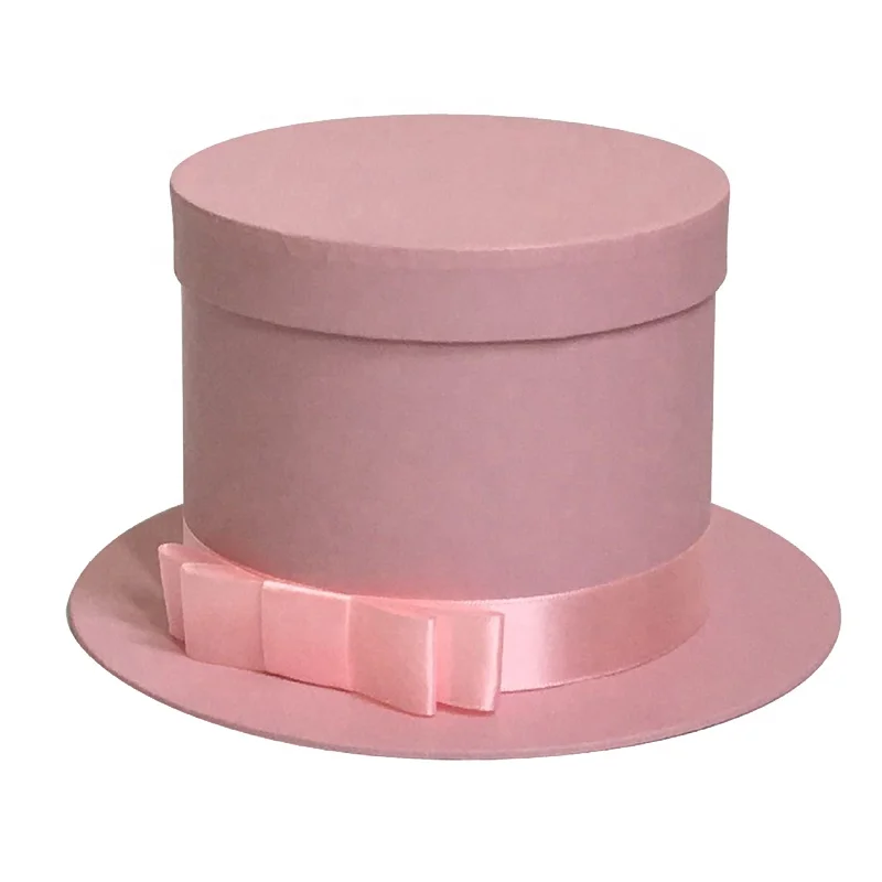 Wholesale hat shape fashion paper flower packaging gift box round flower gift box for birthday festival wedding-3.jpg