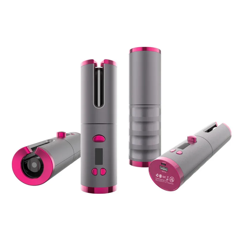 
Private Label Mini Usb Rechargeable Auto Cordless Rotating Magic Hair Curling Iron Wireless Electric Automatic Hair Curler 