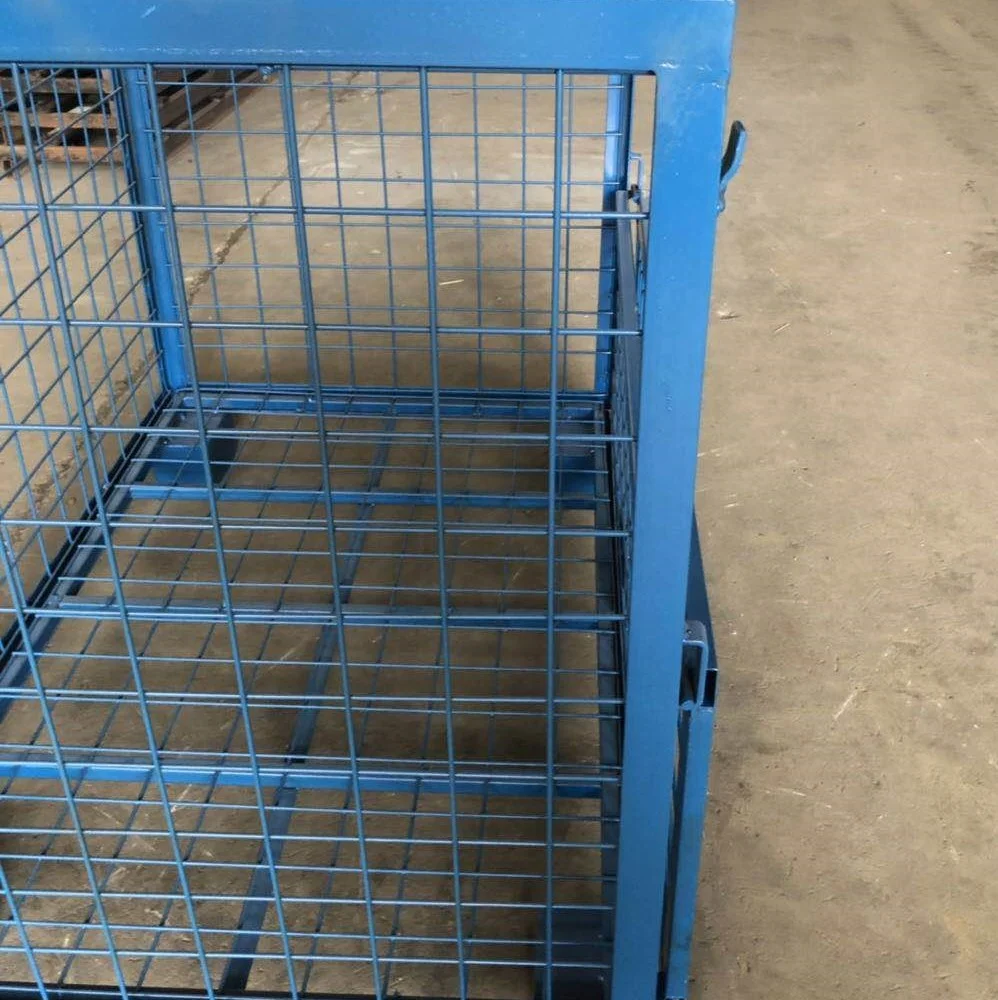 
Hot sale powder coated welded steel storage wire mesh box cage 