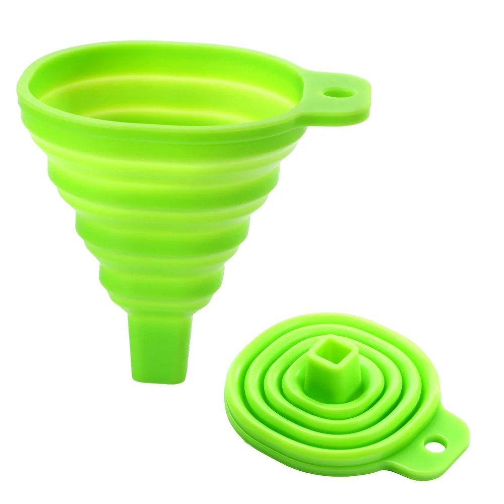 

Ready To Ship Silicone Collapsible Funnel Silicon Mini Large With Food Safe, Customized