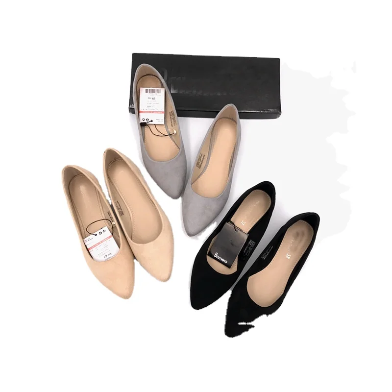 

Basic simple pointed toe ladies comfort flat pumps ballerina after party shoes, As per require