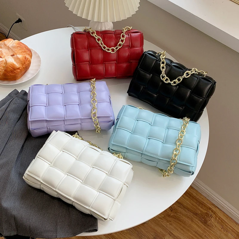 

hotsale small square tofu unique bag knit braid luxury guangzhou handbag for women luxury, Kaki/can choose any color in the color card