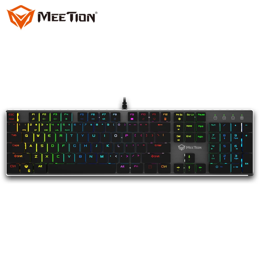 

MEETION MK80 Keyboard Macro Programme Desktop Led Rgb Backlight Light Gamer Usb PC Computer Game Mechanical Gaming