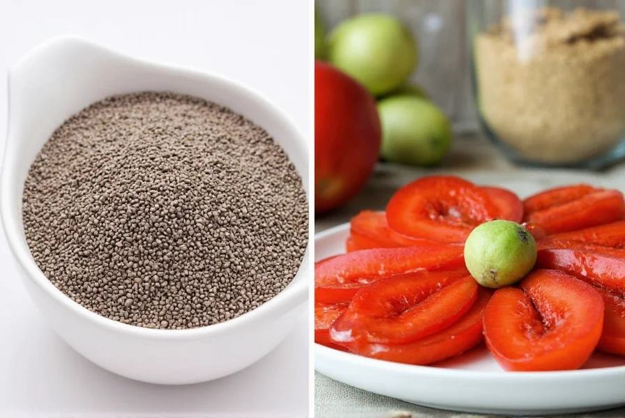 Nutrition facts table for poppy seeds