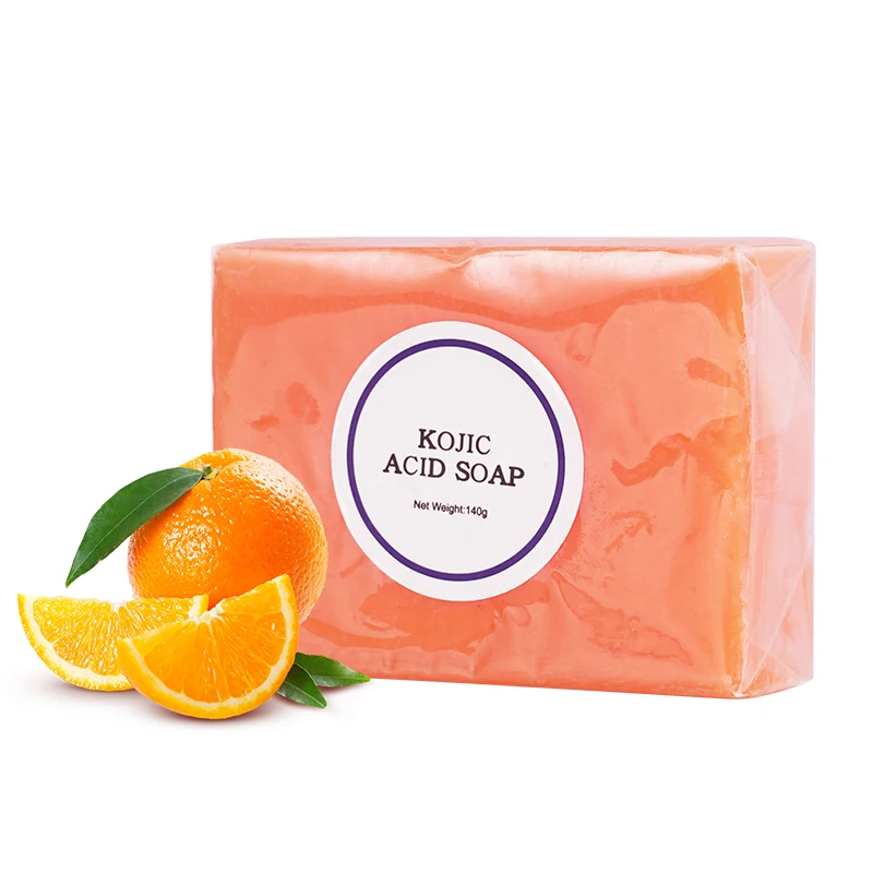 

2021 Natural Papaya kojie san skin lightening soap Handmade Jabon Skin Whitening Kojic Acid Soap, Orange