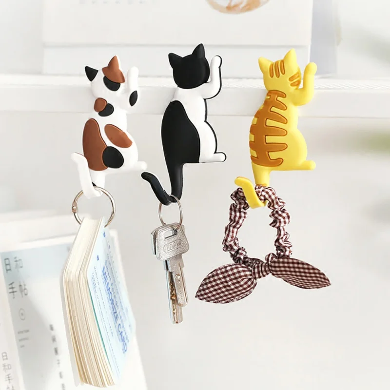 

Creative Multifunction Cat/Dog Magnetic Wall Mount Keys Refrigerator Sticker Fridge Magnet Hanging Hook Door Decor