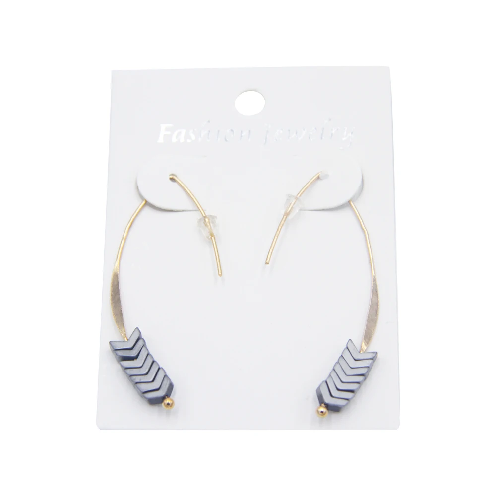 

Veijer Wholesale 2020 Alloy Women Gold Plated Ear Clip Geometric Arrow Arc Earrings