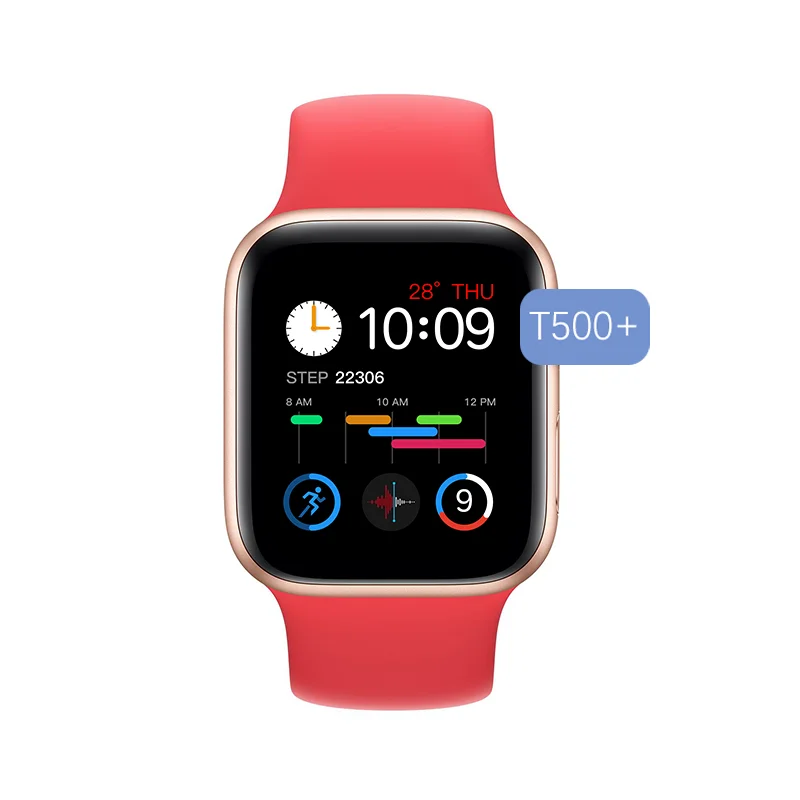 

Amazon best selling T500+ plus1.75inch IPS full Screen touch IP67 Waterproof Heart rate Monitoring Fitness Sport Smart Watch