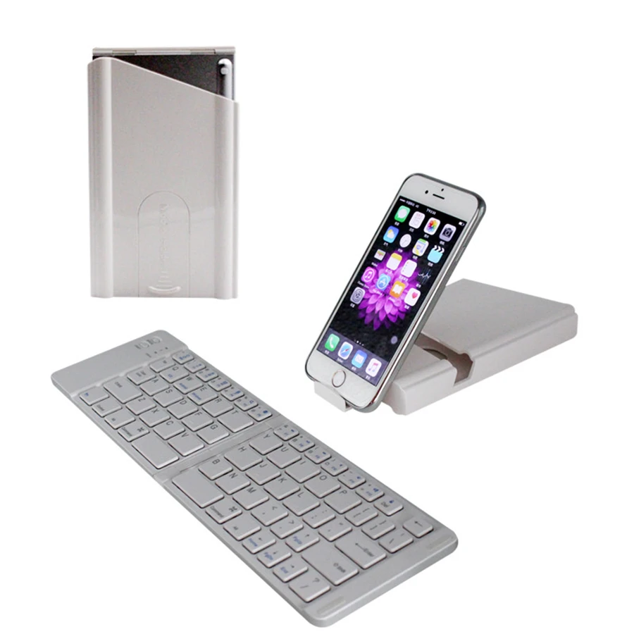 

rechargeable portable ultra thin Universal mini bluetooth wireless pocket folding keyboard for android