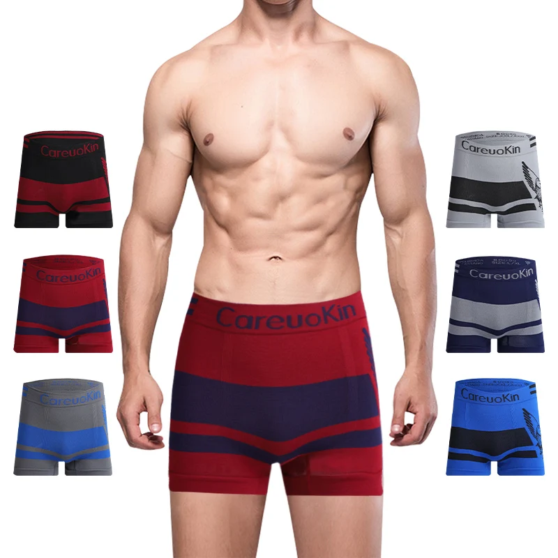 

UOKIN B0090 Custom Mens 90 Polyamide 10 Spandex Boxers Briefs Underwear Shorts with Good Elasticity