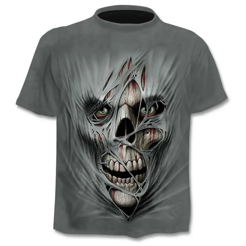 

3D Printed T-Shirt Men Women Unisex Punk Style Tees Plus Size Polyester Tops Fashion Short Sleeve T Shirt, Customized color