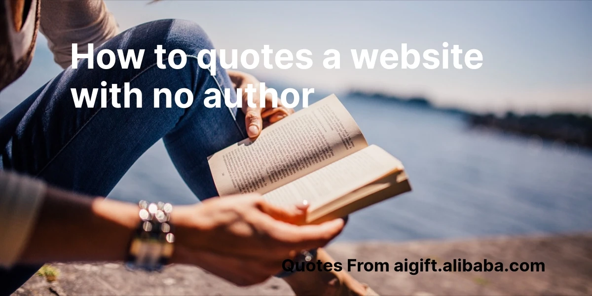how to quotes a website with no author