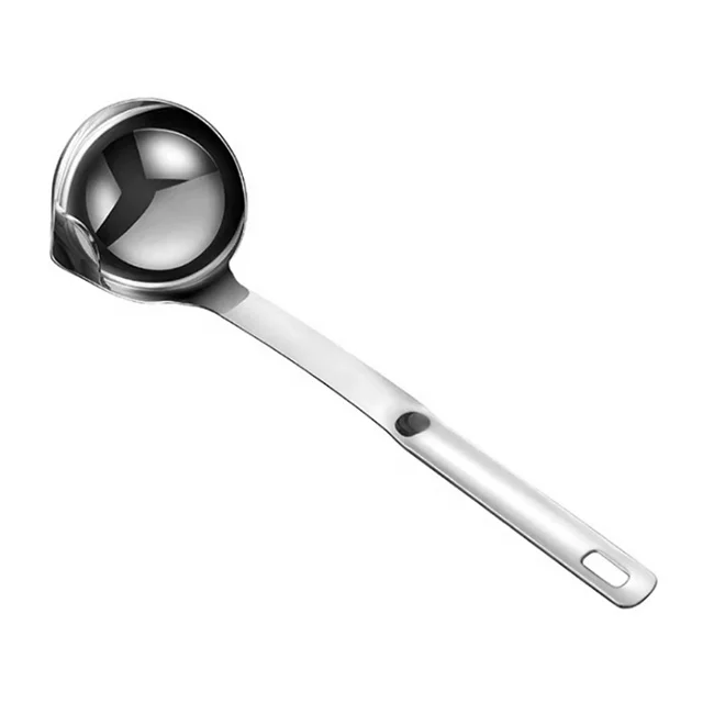 

stainless steel kitchen utensils oil separator soup ladle, Silver