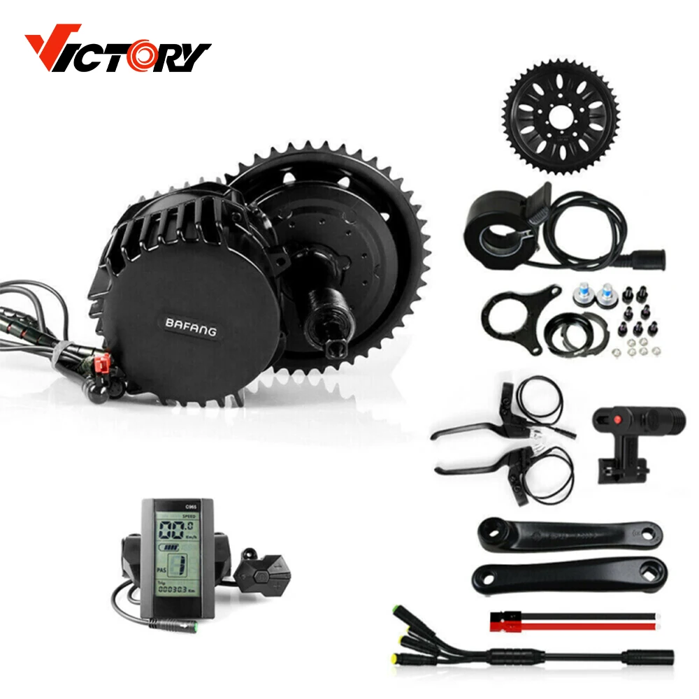 

Victory Bafang 8fun BBSHD BBS03 1000w mid motor electric bicycle conversion kit 1000w, Black