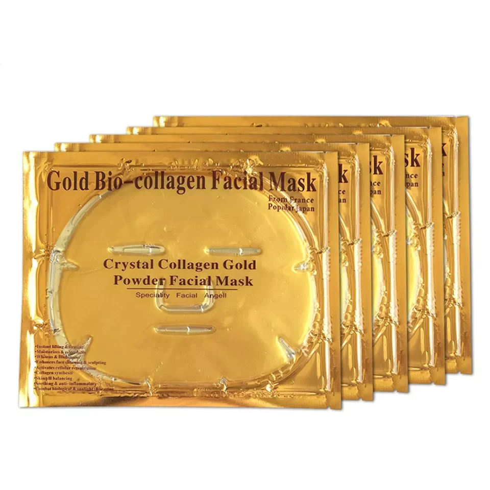 

Wholesale hydrating sheet mask face mask skin care collagen 24 k gold mask