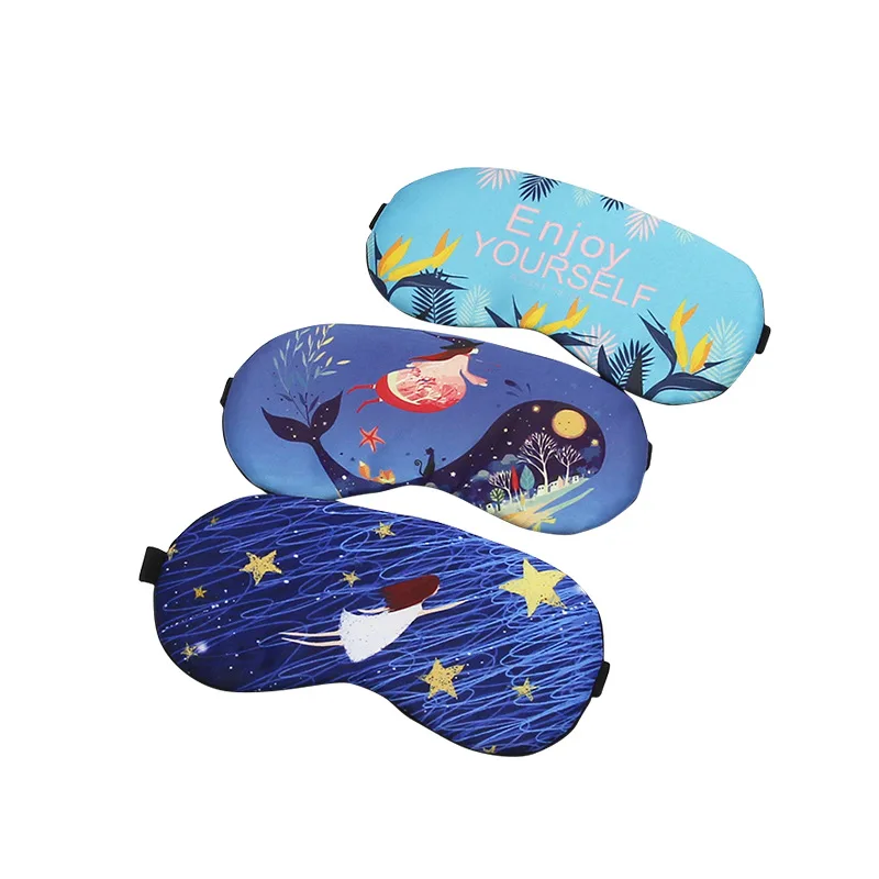 

Wholesale Rest Cartoon Silk Like Sleeping Eye Mask Ice Compress and Hot Compress Eye Mask, Customized color