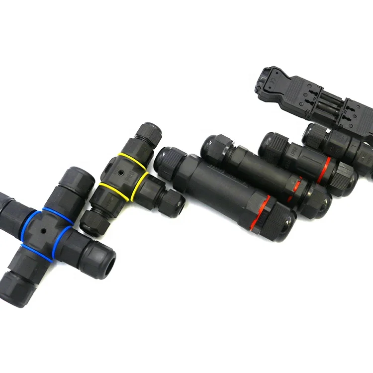 M16 2 Way 2pin 3pin Screw Fixing Cable Joiner Ip68 Waterproof Power