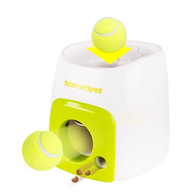 

Dog Interactive Toys Pet Tennis Training Ball Launcher Pet Supplies Automatic Ball Thrower Machine For Dogs, Yellow