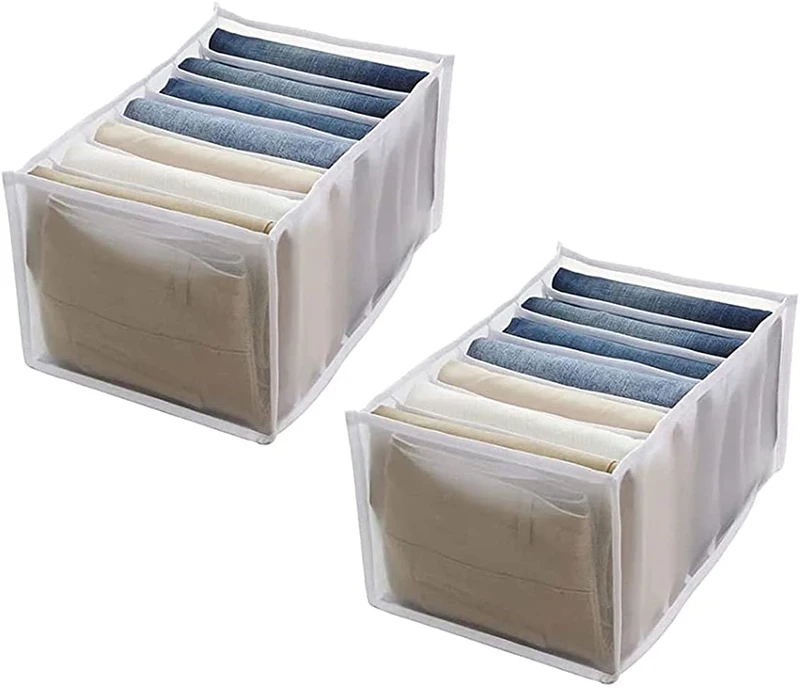 

Nylon jeans drawer divider storage box compartment clothes storage boxes closet clothes Mesh separation organizer