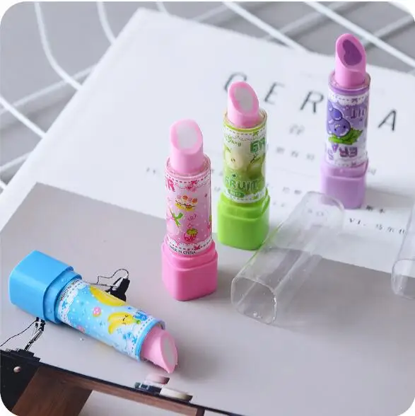 
Hotsale Stationery Novelty Cheap 3D shape Eraser,high quality rubber eraser,high quality Lipstick eraser 
