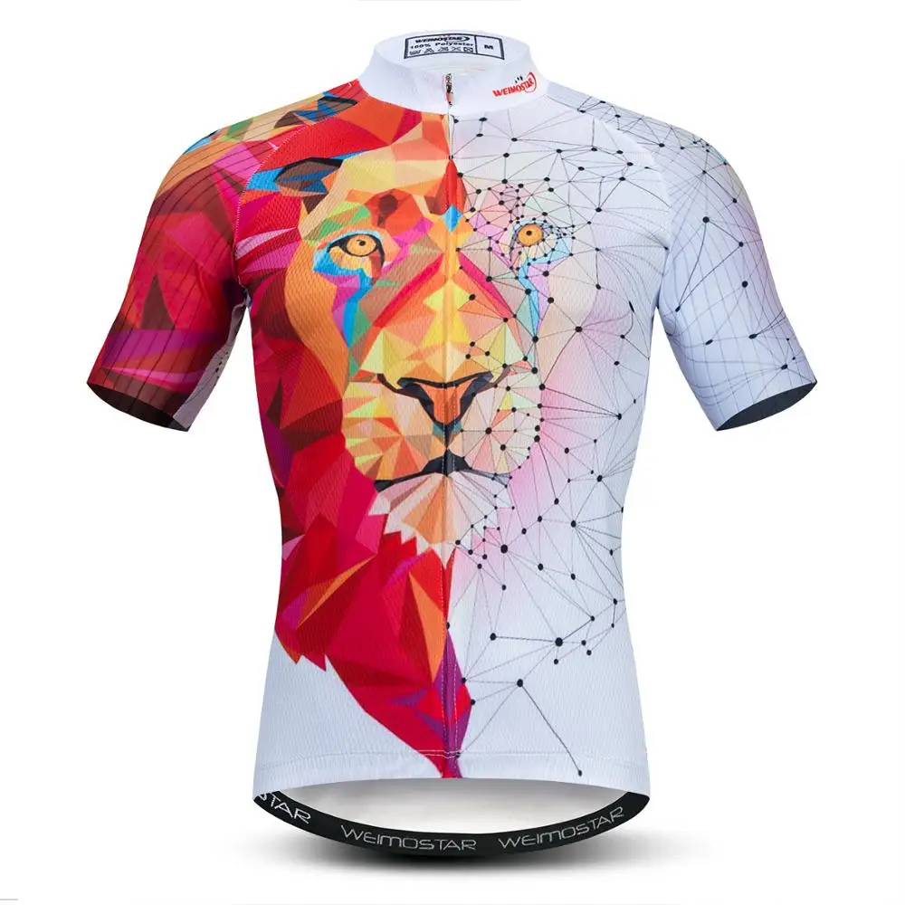 

Custom Bicycle 3D Lion MTB Downhill Shirt Men Cycling Jersey Short Sleeve Tops Road Bike Team Summer Sports Clothing Maillot