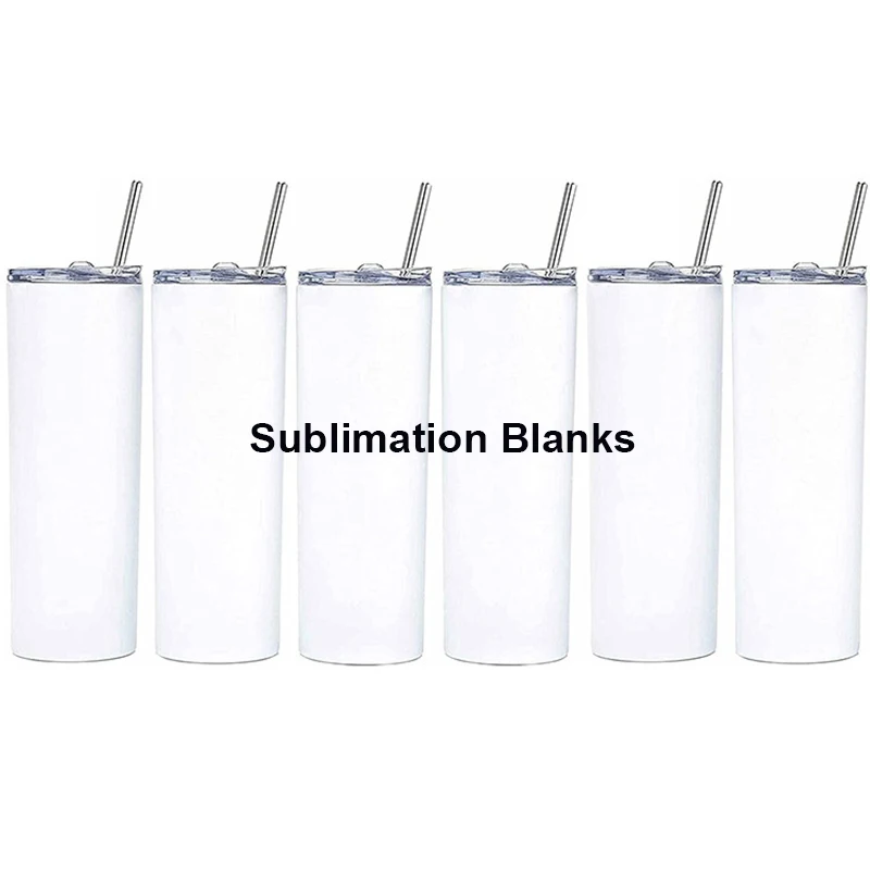 

20oz 20 oz Thermal Skinny Tall Straight Coloured Sublimation Blanks Plain White Cups Mugs Tumblers For Sublimation Printing, White tumbler for sublimation