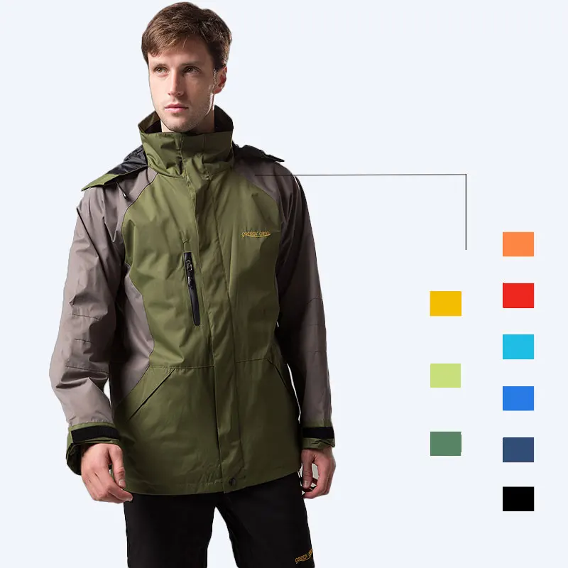 

Windproof unisex jacket men waterproof wind coat hooded winter 3-in-1 outdoor trekking travel plus size jackets