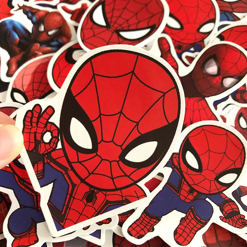 Details about  / 35 Spiderman Comic Superhero Stickers Lot Vinyl Skateboard Laptop Kids Free Ship