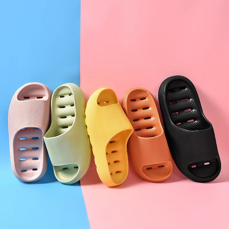

On line ready to ship multiple candy color summer yeezy custom logo ladies slides men's breathable soft EVA yeezy slippers, Orange/green/pink/black/pink